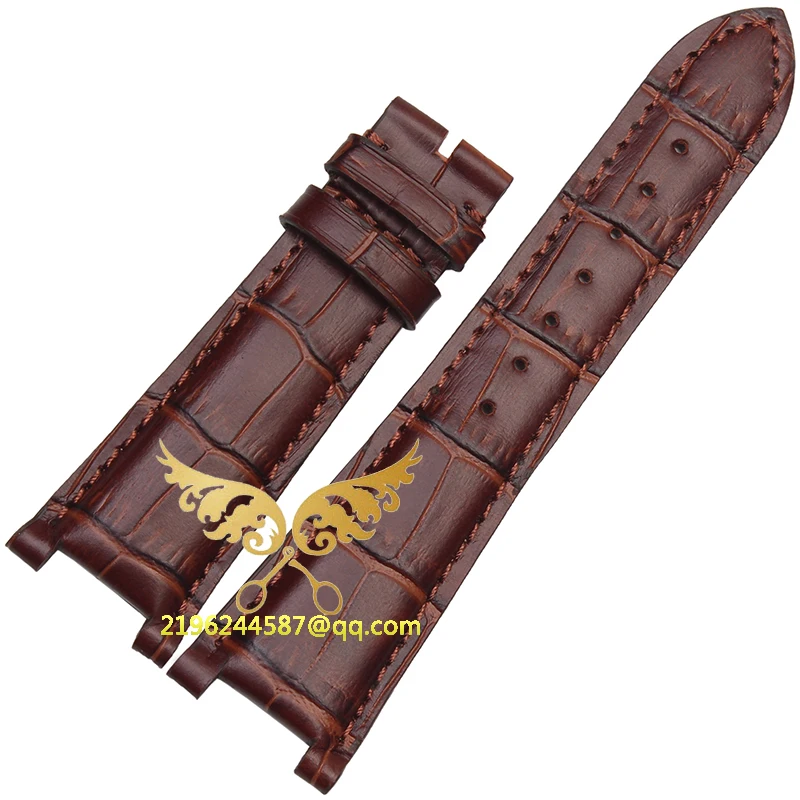 

Fashion 22*12mm 22*14mm 25*12mm Leather Watch Band Black Brown leather Watch Strap Waterproof Sport Watch Band
