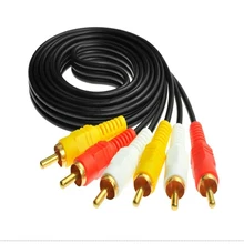New 3m/5m/10M 3 RCA to RCA Audio Video Cable Male To Male 3RCA To 3RCA Audio Video AV Cable Cord Wire For DVD TV Computer hdmi male to 3 rca male component cable black