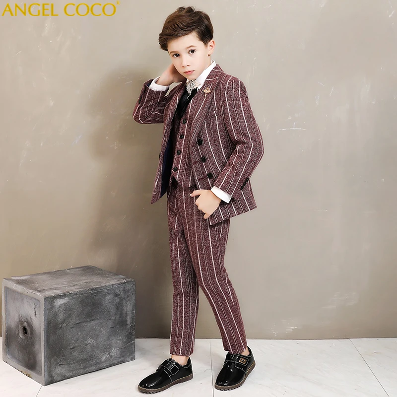 Formal Occasion Suit Children Wedding Suits Blazers Boys Attire Boys Suits Gentleman Style Blazer Suits Boy Costume Garcon 2018