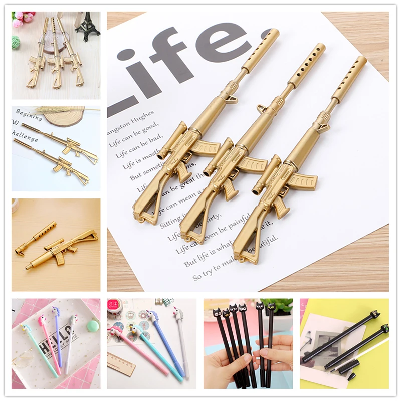 

0.5mm Kawaii ballpoint pen creativos Cartoon cute weapon pattern School student Supplies Stationery Halloween tool gift