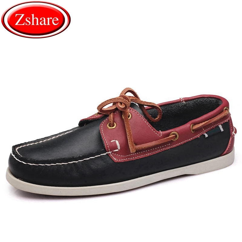 

Brand Genuine Leather Men Shoes Boat Shoes Men Moccasins Business Slip-On Mens Loafers Design Hand Sewing Casual Driving Shoes