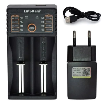 

Liitokala Lii402 Lii202 Lii100 18650 Charger 1.2V 3.7V 3.2V AA 26650 NiMH li-ion 5V 2A Intelligent Charger EU/USA/UK plug