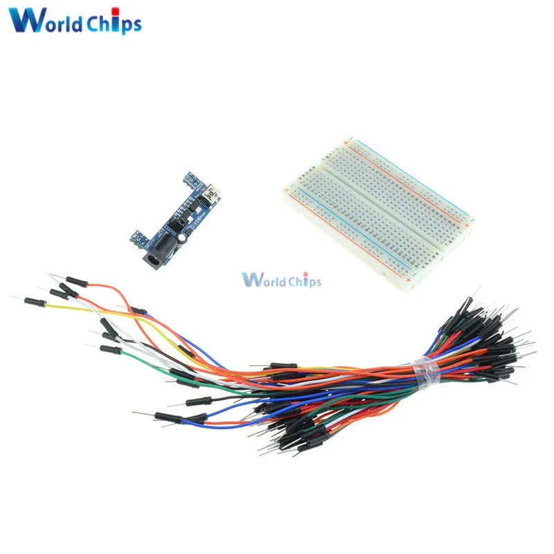 

diymore MB102 Power Supply Module 3.3V 5V+MB102 Breadboard Board 400 Points+Jumper cable