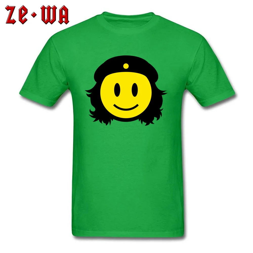 Che Smiley 2018 Short Sleeve Funny T Shirts 100% Cotton Crewneck Men's Tops & Tees Crazy Tee Shirt Father Day Free Shipping Che Smiley green