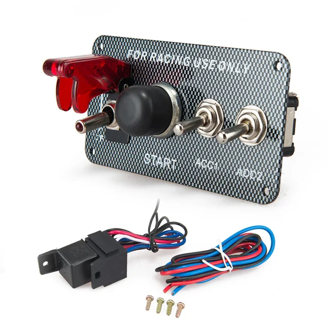 Performance Starter Push Button Red Safety Cover Panel