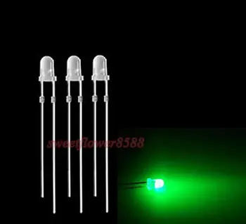 

200pcs 3mm Round Diffused Green LED 8K MCD Bulb Lamp Light LED Free Shipping