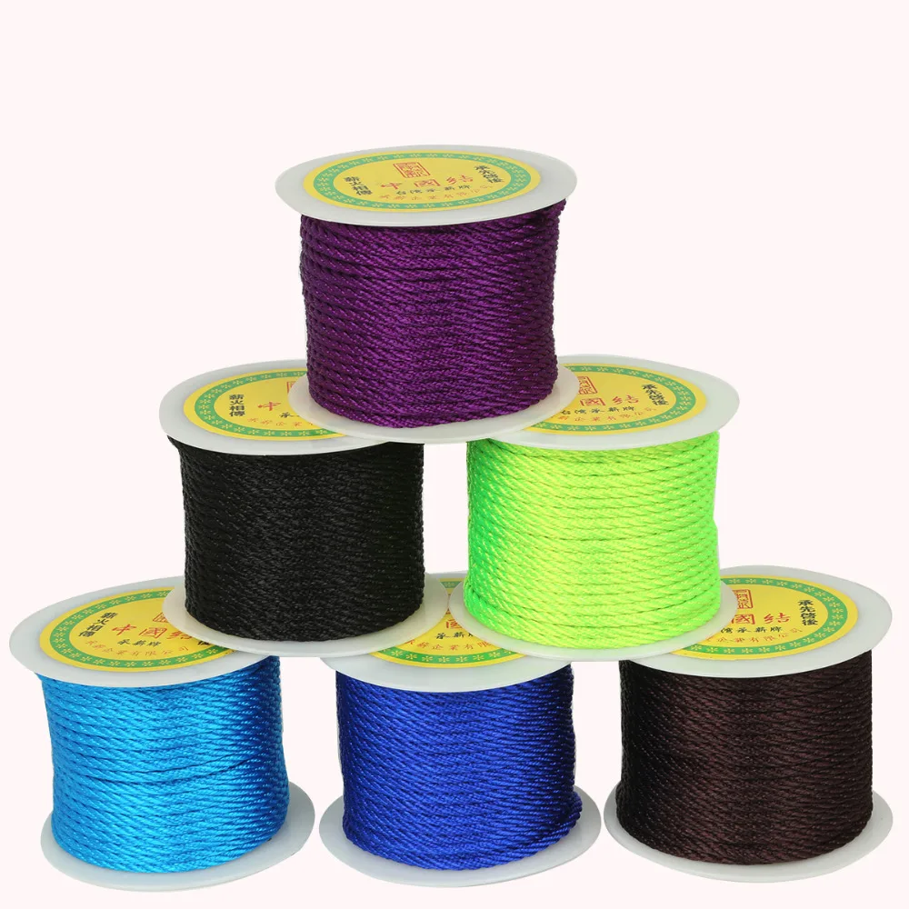

New Product Chinese Knot Nylon Cord 16 colors Dia,1mm 49yard/roll For DIY Bracelet braided Beading Rope Making Jewelry