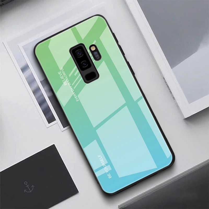 Чехлы из закаленного стекла для Samsung Galaxy S8 S9 S10 Plus S10e (5G) Note 8 9 A7 J4 J6 A8 A9 2018 A9S