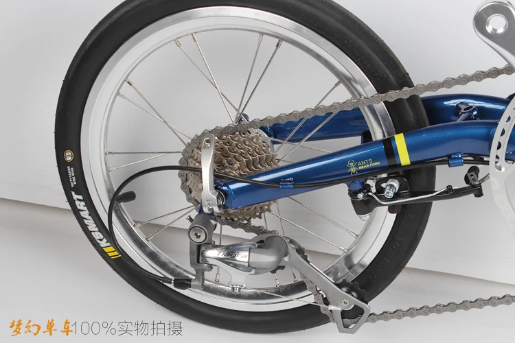 Discount Ultra-light 9-speed chrome-molybdenum steel folding bike High quality Cost-effective bicycle Retro travel driving leisure BMX 4