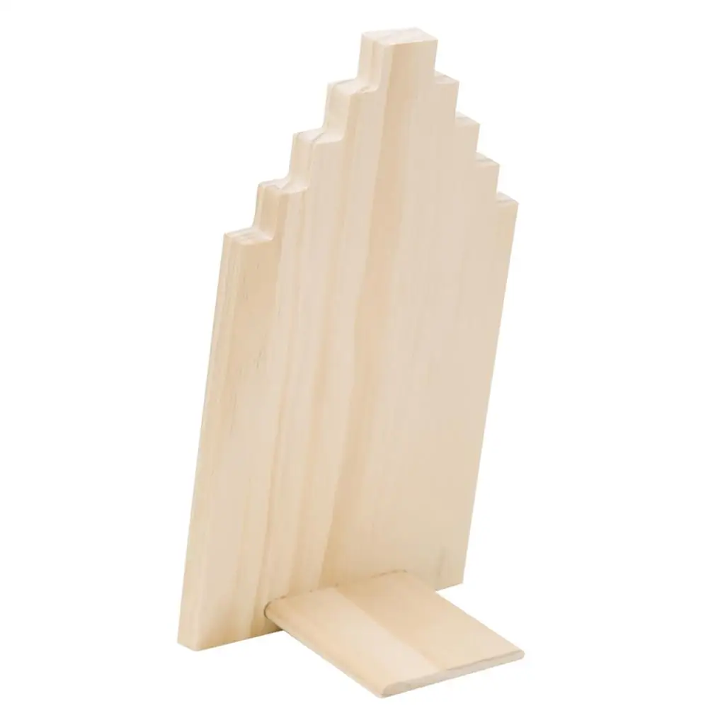 Wooden Holder for Jewelry Display, Pendant Necklace Hanging Rack Jewelry Organizer Stand, 4 Layers