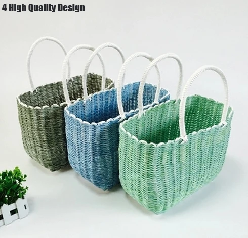 Bathroom Clothes Luandry Storage Plastic Basket 4HQD (3)