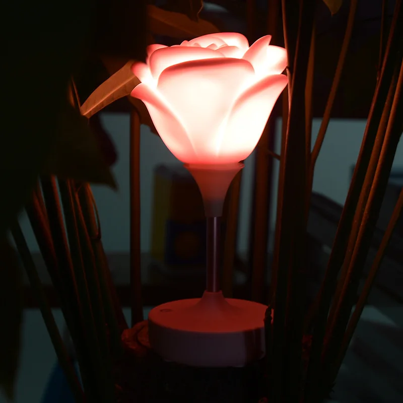 HZFCEW Home Lovely Romantic USB Charging Touch Rose Night Light Bedroom Atmosphere Roses Silicone Lamp Harmily FR188 | Освещение