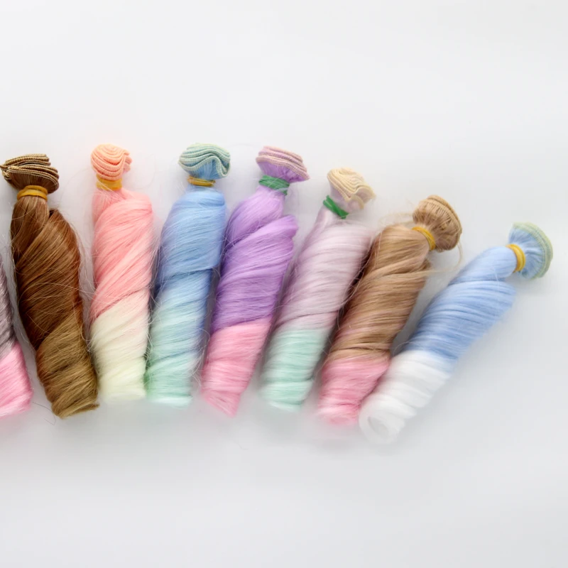 Doll Wig Accessories 1 piece 15*100CM baby hair 1/3 1/4 1/6 1/12 natural gradient ramp baby hair diy