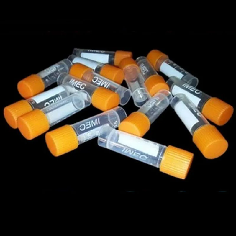 

2ml plastic centrifuge test tube vial container self standing screw cap 50 / Pack Orange Capsule Serum Tubes