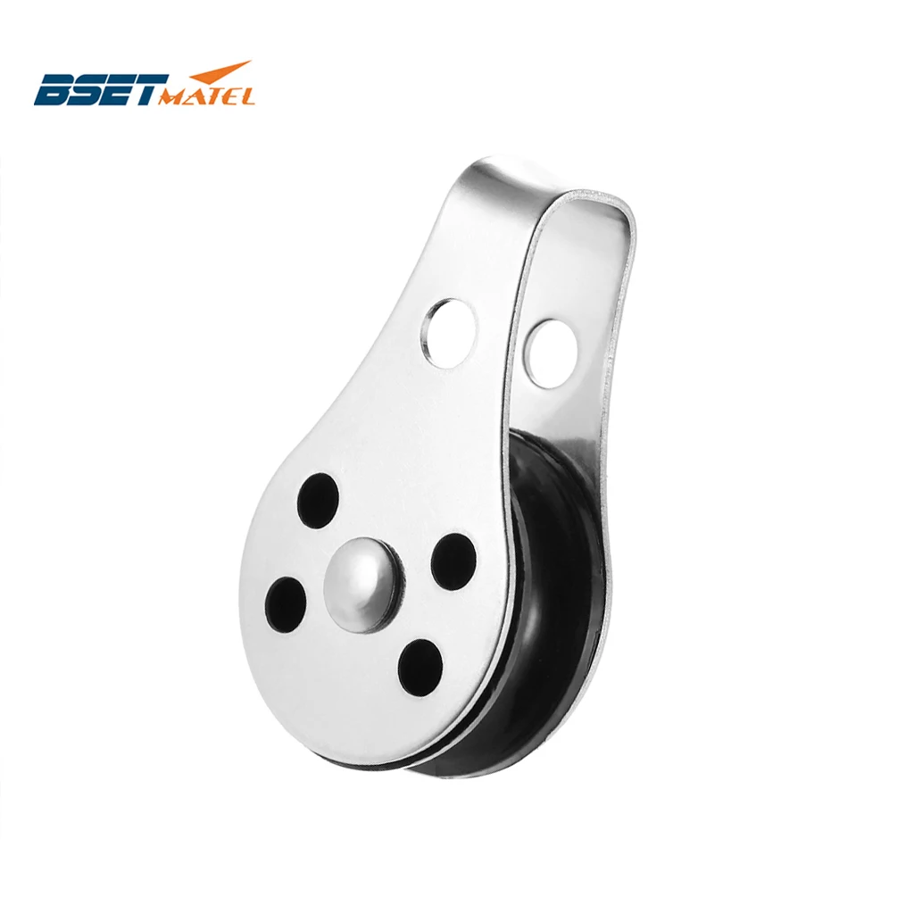 

BSET MATEL Stainless Steel 316 Pulley Blocks Rope Runner Kayak Boat Accessories Canoe Anchor Trolley Kit for 2mm to 8mm Rope
