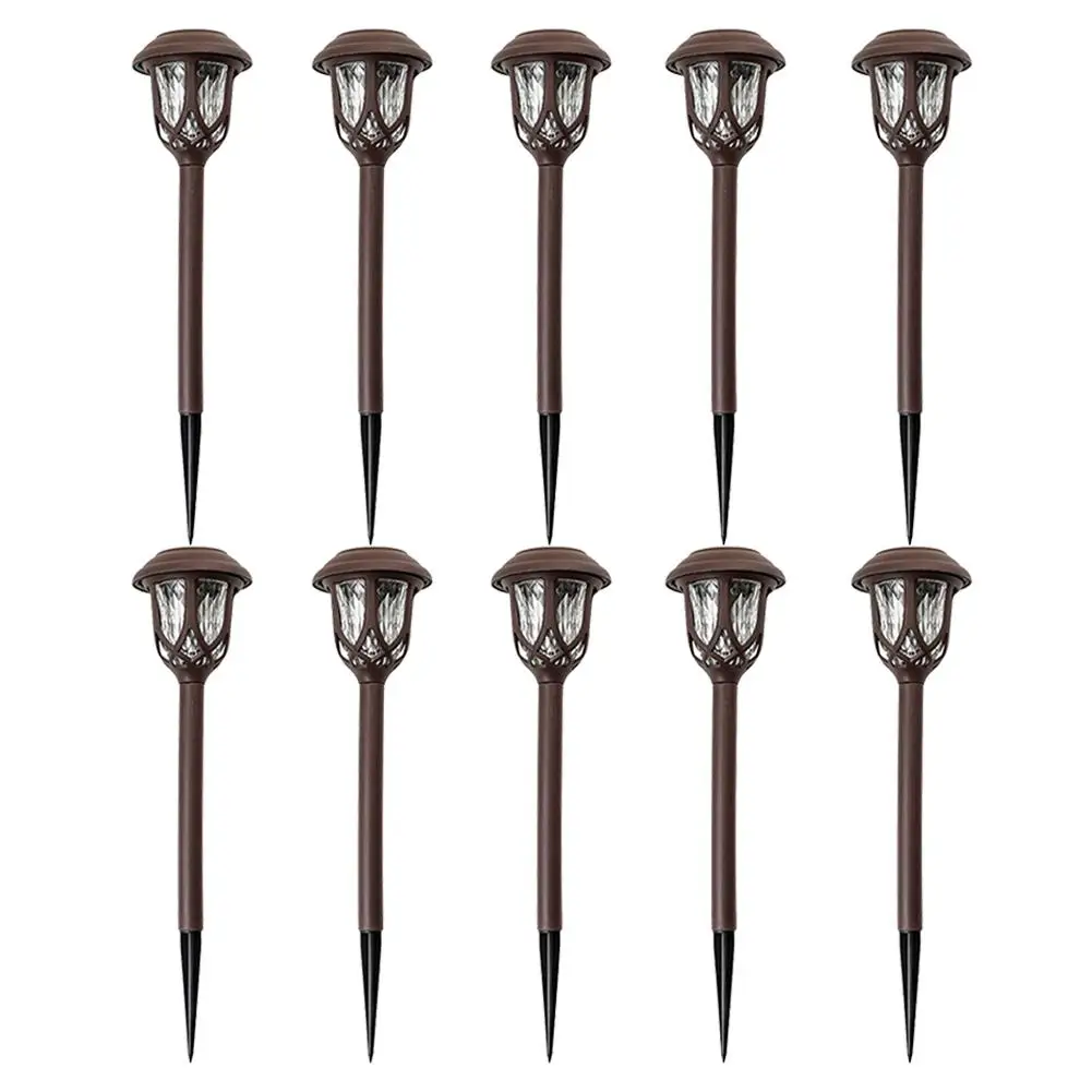 10 шт./лот белый теплый белый светодиодный Солнечный газон уличный светильник водонепроницаемый декоративный путь свет для сада двора Патио газон лампа
