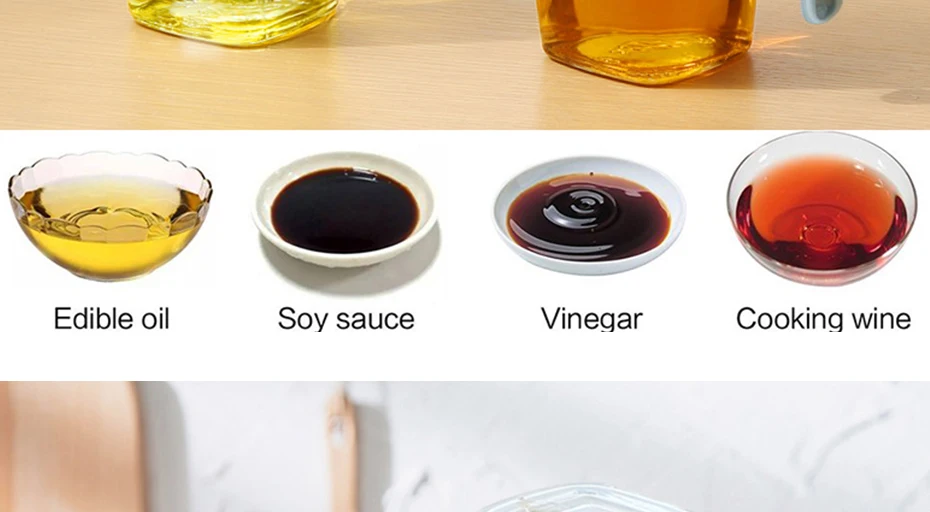 Kitchen leak proof Oil Bottle Liquid seasoning bottle sealed transparent oil pot soy sauce vinegar bottles Kitchen supplies