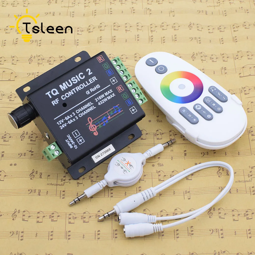 TSLEEN Music Controller Led RGB Music Controller 18A RF Remote