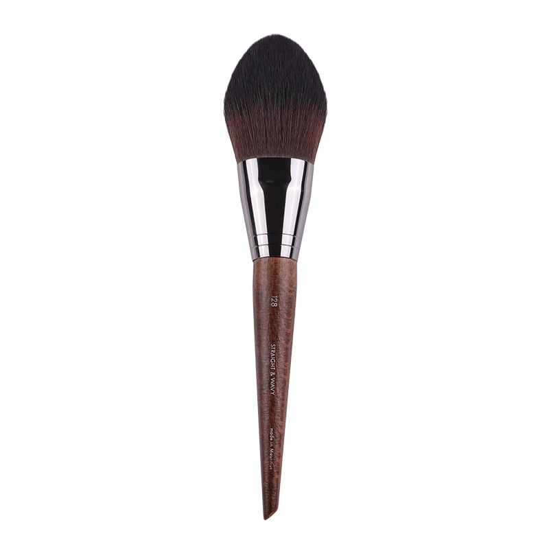 

Luxury Round Kabuki Brush #124 Wood Handle Dome Shape Dense Powder Brush #128 Tapered Precision Blush Powder Makeup Brushes