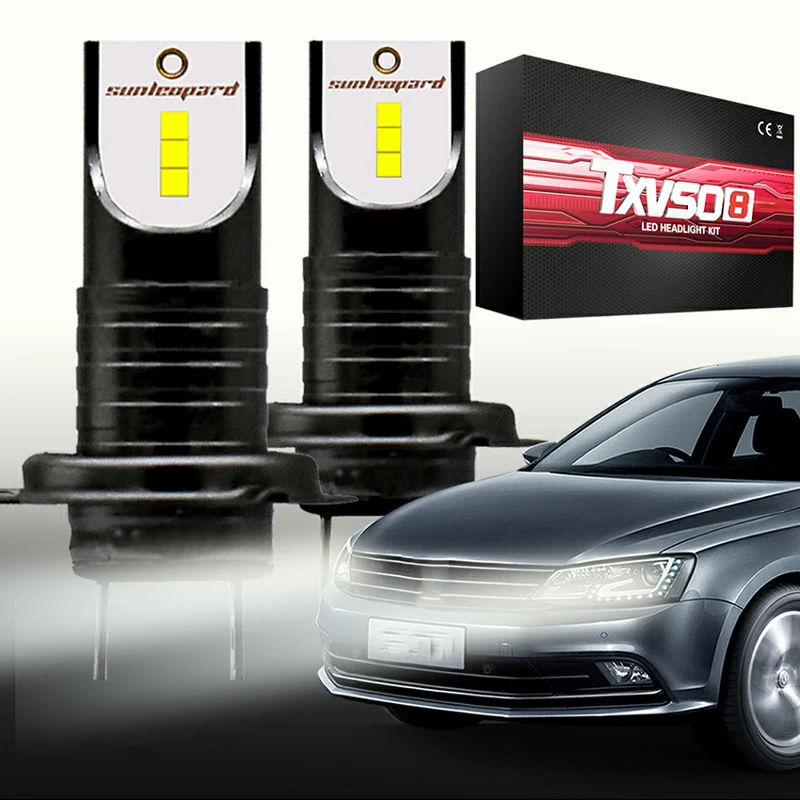 

2Pcs/pair H7 LED Car Headlights Low and far Beam LED Headlamps Super Bright Waterproof 6000K 110W Car Bulb Car Styling