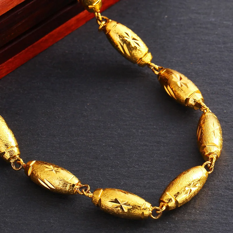 Для мужчин s цепочки и ожерелья цепь Flash 24 К к золото чокер ожерелье с цепочкой для ювелирные изделия подарок 4 5 6 7 8 мм