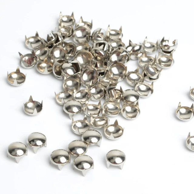 100pcs 8mm Round Studs Nailheads Rivet Spikes Punk Bag Leather Craft  Bracelets rivet stud for clothes