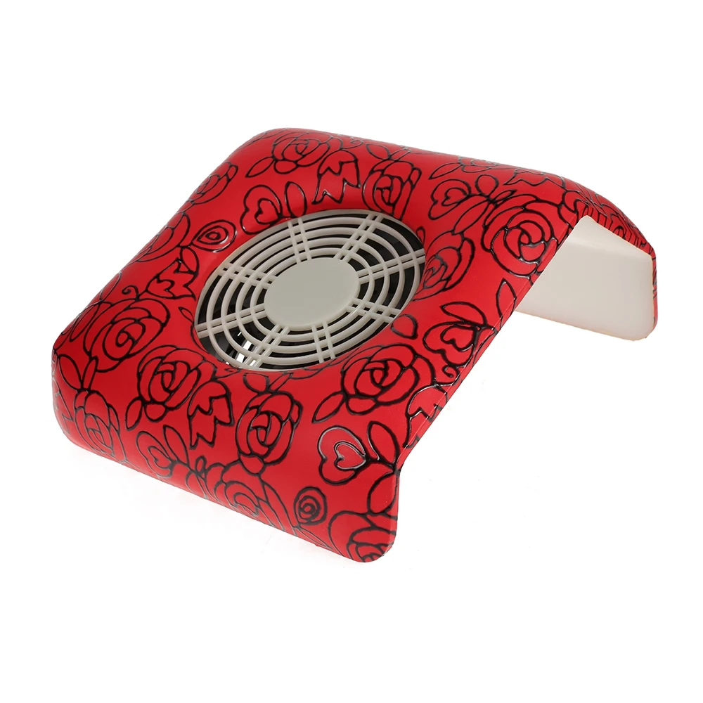 

Strong Power Single Fan Nail Dust Collector with Leather of Red Rose Pattern for Beauty Equipment Dust Suction Manicure Machine