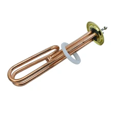 Red Copper Water Heating Element For Bathroom Home 380V 6KW/9KW/12KW 73mm Ring Flange Diameter Electric Immersion Heater tubular bundle water heater electric tube heating element ac 380v 6kw