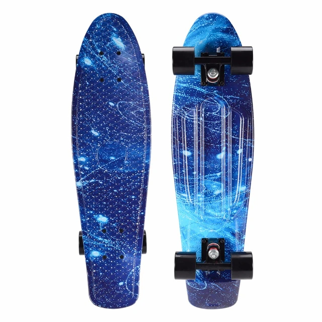27inch Cruiser Skateboard Graphic Penny Board Galaxy Starry Floral Skate  Board Retro Plastic Longboard Complete