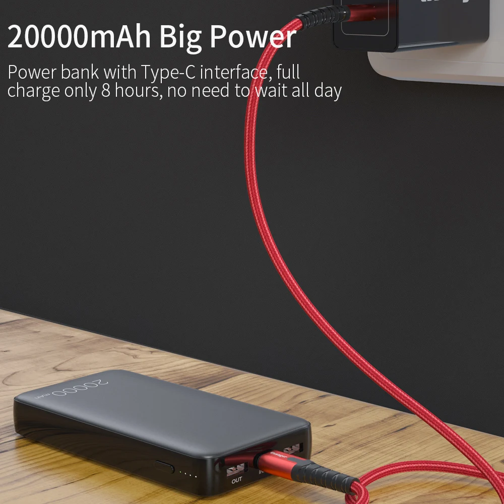 Портативное зарядное устройство Essager 20000 мА/ч для быстрой зарядки 3,0 USB C PD 20000 мА/ч для iPhone 11 Pro Max Xiaomi Mi 9 8