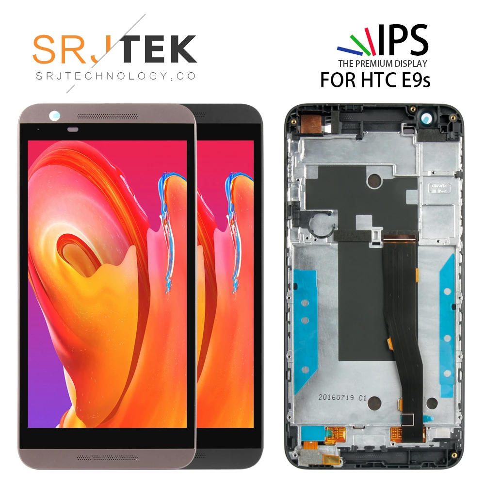 

For HTC One E9S E9ST E9SW Black Touch Screen Digitizer Panel Glass Sensor + LCD Display Panel Monitor Module Assembly 100% Test