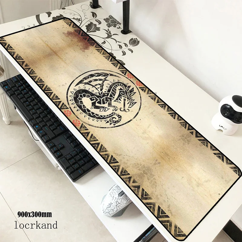 

monster hunter mouse pad 90x30cm mousepads Birthday gaming mousepad gamer Domineering personalized mouse pads keyboard pc pad