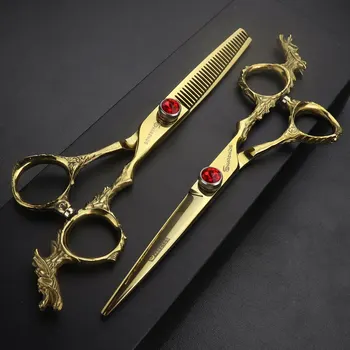 

6.0 inch Hairdressing Scissors stainless steel Cutting Shears Thinning Scissors Hair Scissors high quality 440C