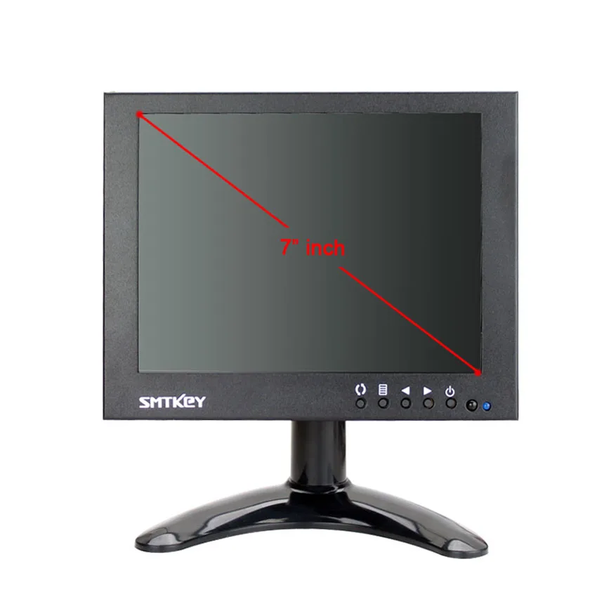 Metal monitor 800 x 600 computer mini monitor CCTV Monitor 7 inch TFT LCD Monitoring with VGA , BNC, AV Video input