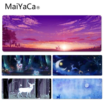 

MaiYaCa New Arrivals I saw deer forest deep Anti-Slip Durable Silicone Computermats Size for 300*900*2mm Mousepad