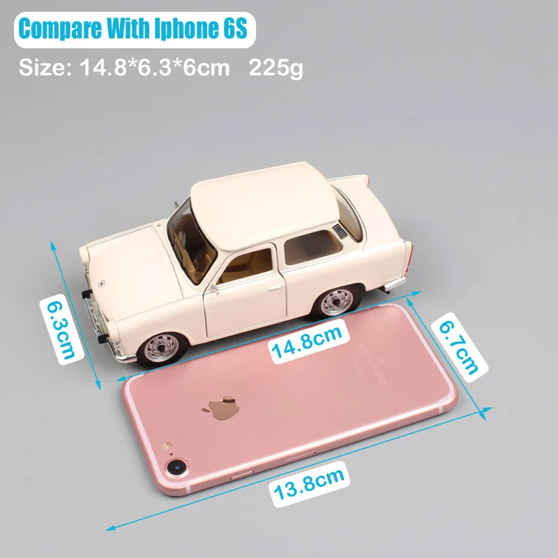 1/24 масштаб Восточная Германия VEB Sachsenring старый трабант 601 P601 трабби литье под давлением и транспортные средства автомобиль Игрушечная модель для детей