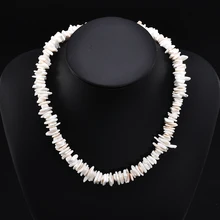 Nova moda natural branco conch clam chips puka concha colar gargantilha colar para homens feminino collares de moda 2019 venda quente kolye