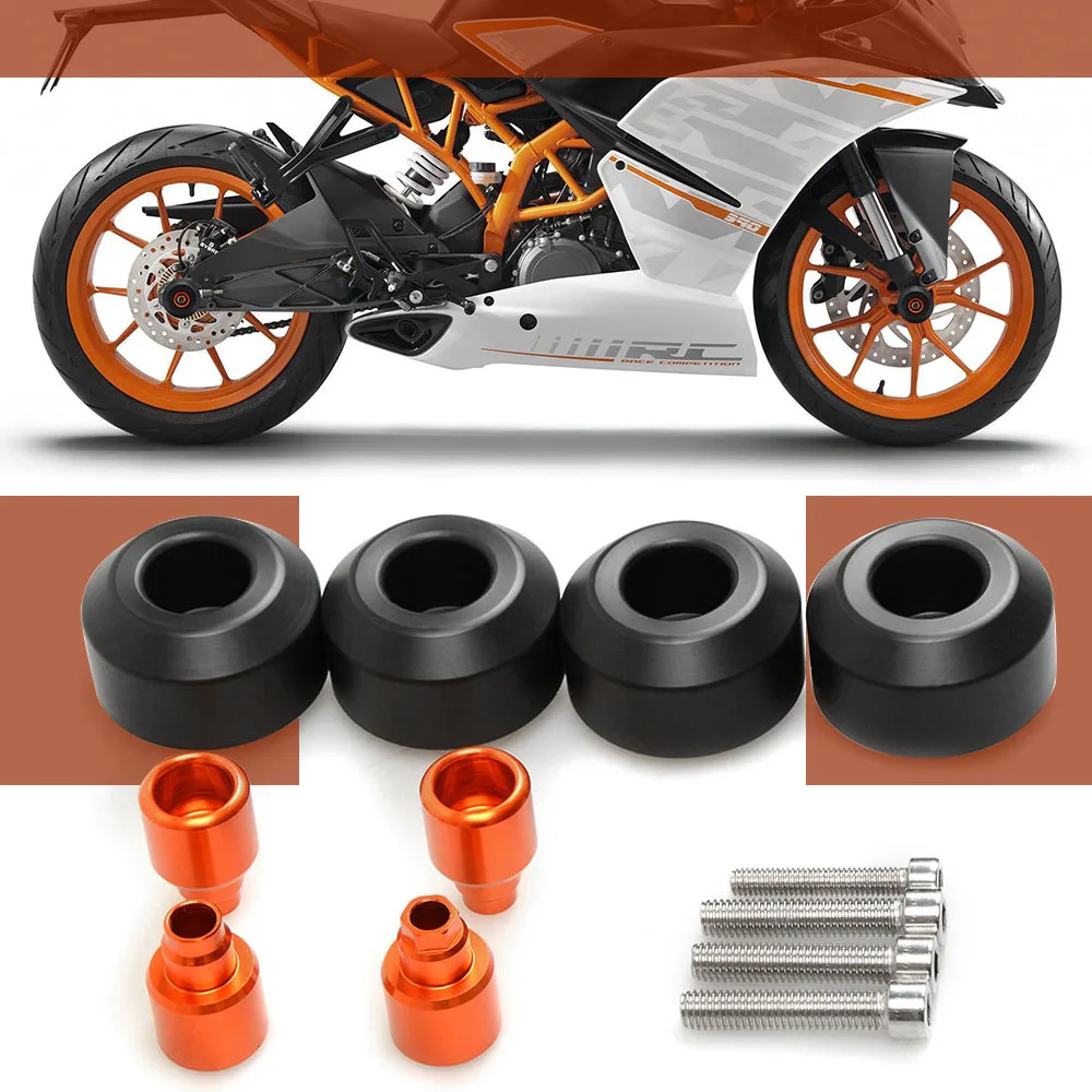 For KTM DUKE 125 200 390 Motorcycle Front & Rear Fork Wheel Frame Slider Crash Protection Pads  High quality new
