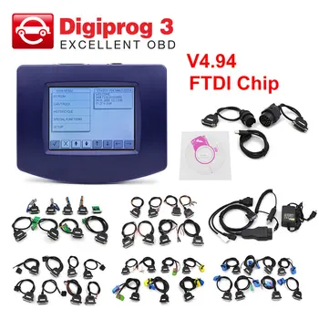 

Digiprog 3 Odometer Programmer digiprog III V4.94 FTDI Version Mileage correction tool digiprog3 full set car diagnostic cables