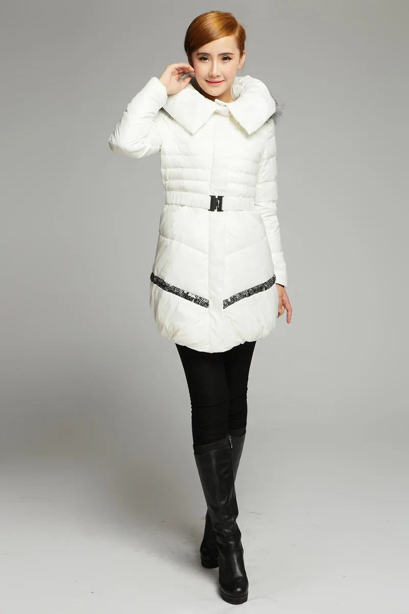 Free Shipping Brand Womens Winter Jackets With Fur Women Down Fashion Long Slim Style Plus Size | Женская одежда