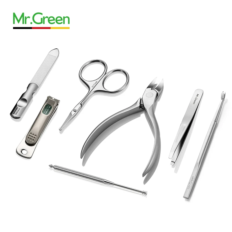 MR. GREEN-7 шт./компл. Нержавеющая сталь машинки для стрижки ногтей набор для того, чтобы показать свой профессиональный педикюр ножницы щипцы-нож маникюрный набор инструментов для ногтей