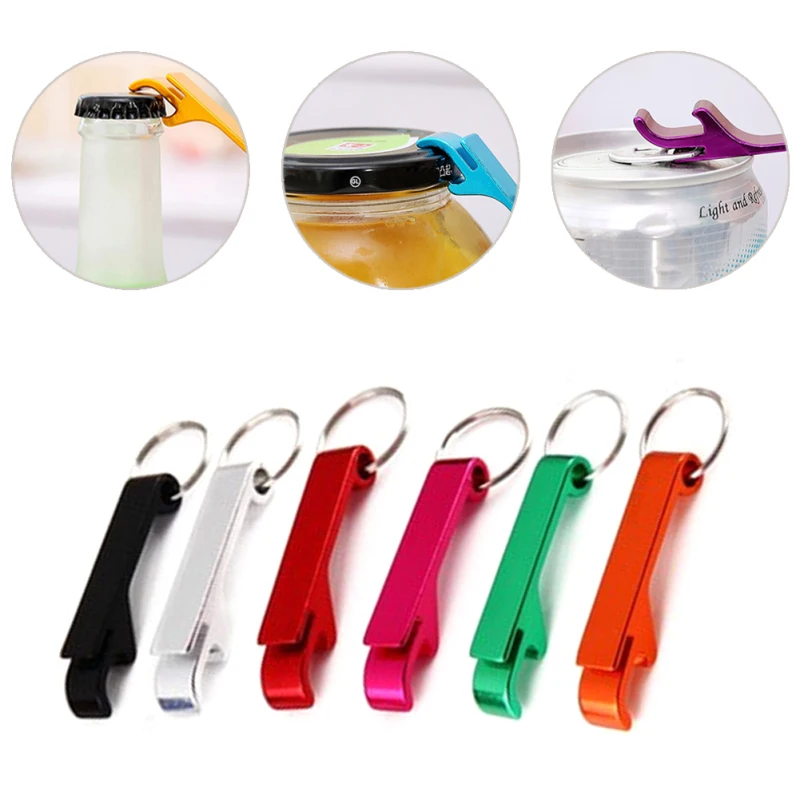 Metal Beer Opener Bottle Openers Keychain Keyring Soda Bottle Cap