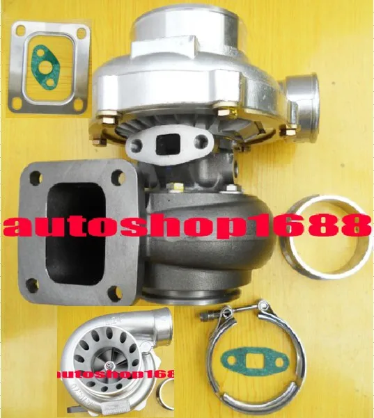 

T4 turbine housing flange GT35 compressor a/r 0.70 anti-surge turbine a/r .96 3" v-band oil&water turbo Turbocharger new
