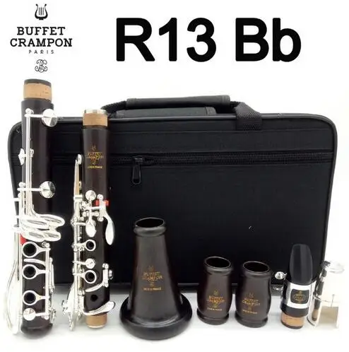 

Brand New Buffet Crampon Paris Professional Bb Clarinet R13 Buffet Sandalwood Ebony Wood Clarinet Mouthpiece Accessories Case