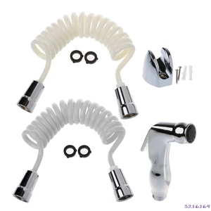 Ручной туалет спрей Биде Ванная комната опрыскиватель ПЭТ душевая головка опрыскиватель набор - изображение