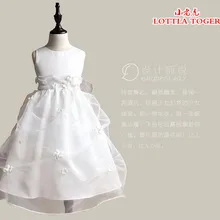 Новинка года модные Первое причастие платье винтаж-line Scoop декольте с длинным благородный цвет слоновой кости кружева цветок платья для девочек для свадьбы