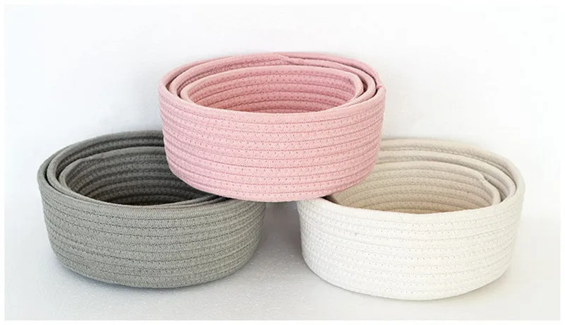 Sundries Cesta de Armazenamento De Algodão Sólidos