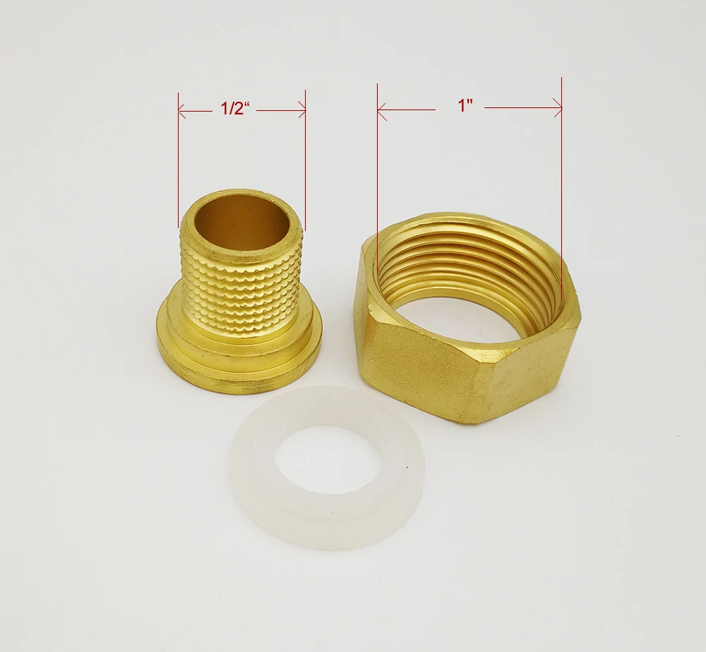 1 дюйм до 1/2 дюймов 1/2 "Труба внешняя резьба медный Соединительный шов адаптер адаптера предварительного фильтра очиститель воды очищающий