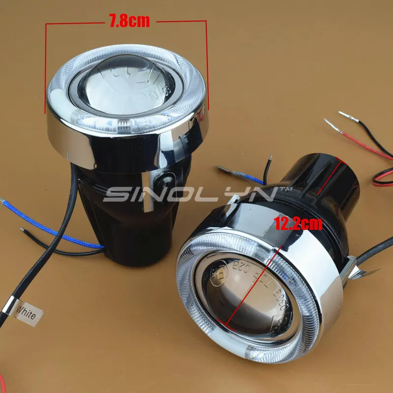  LED Angel Eyes Fog Light Projector Lens Kit With H3 Halogen Light Driving Lamps Fog Lamps For Car R - 1667194581