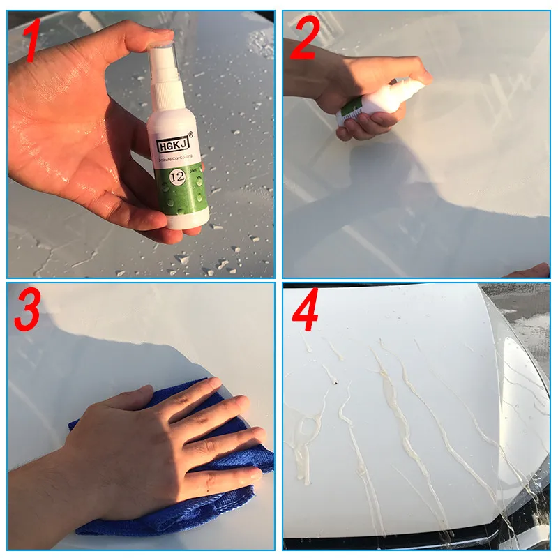 HGKJ-12 20ML Care Car Care Repair Agent Hydrophobic Coating Waterproof Coating Clean Glass Scratch Remover Car Accessories